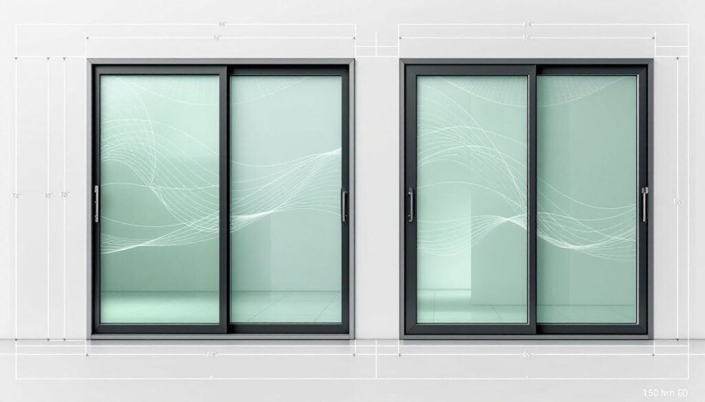 Comparison of custom vs. standard sliding glass doors.