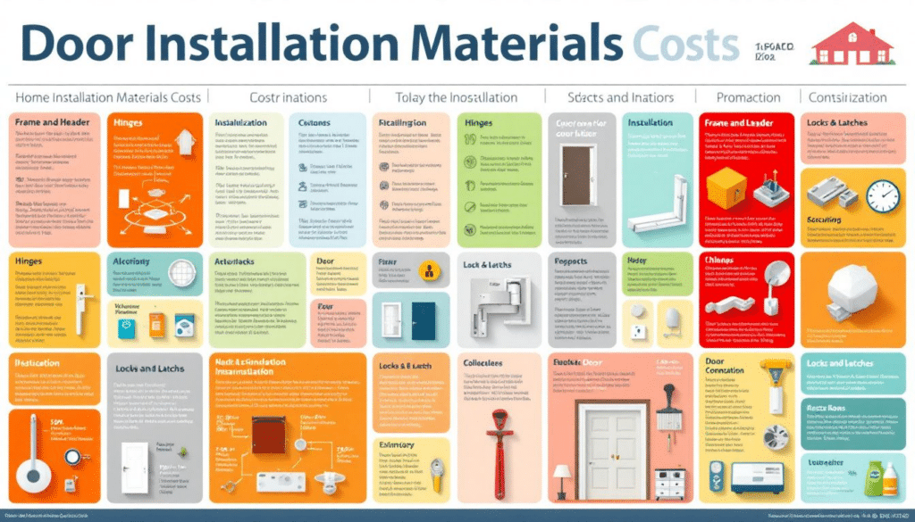 Material costs for door installation.