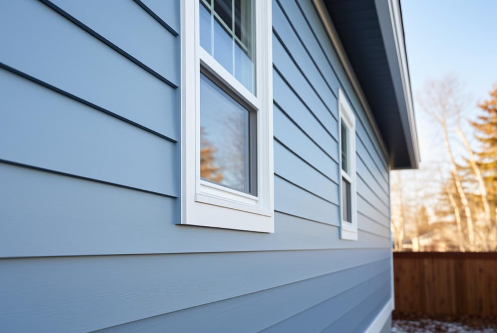 Installing new vinyl siding on a house, demonstrating the process.