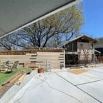 New siding being added to a home in Texas.