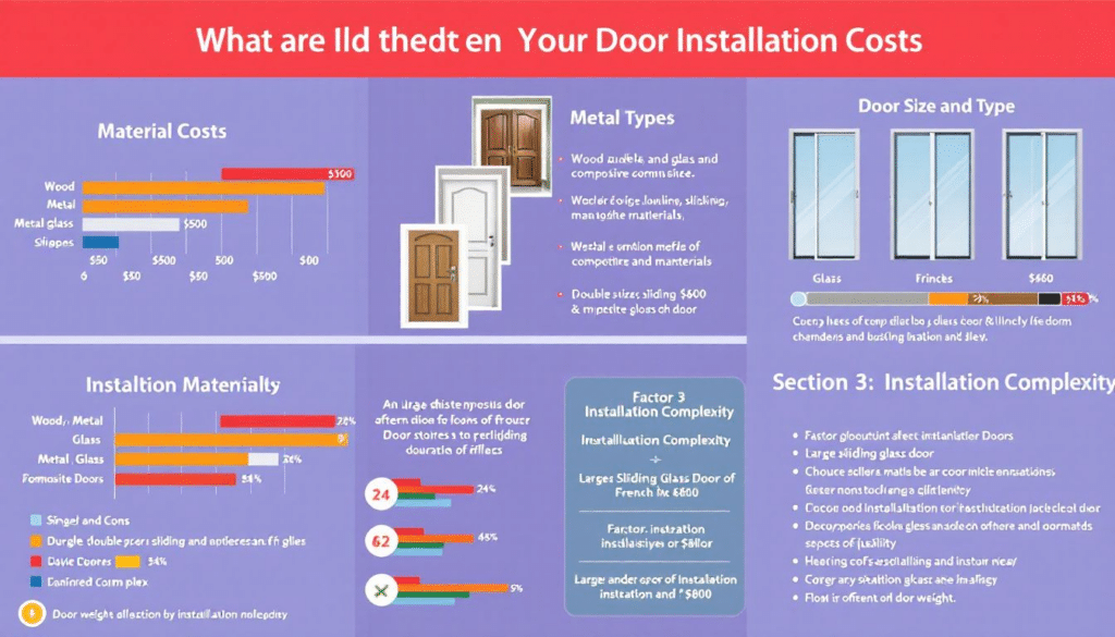 Factors influencing door installation costs.