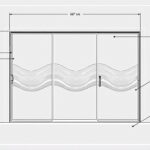 A visual representation of typical sliding glass door dimensions.